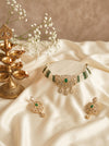 Rukmini Emerald Polki Choker Set