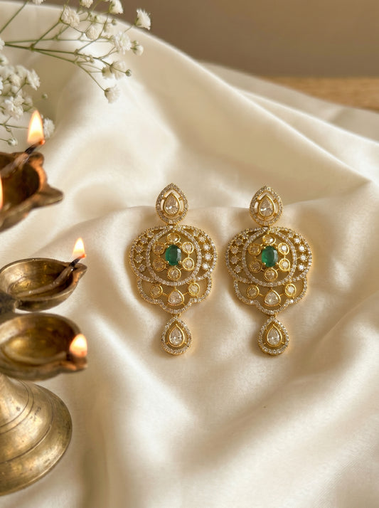 Rukmini Emerald Polki Choker Set