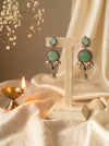 Yamini Green Elephant Jhumki Earrings