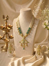 Eshana Emerald Pearl Heritage Pendant Set