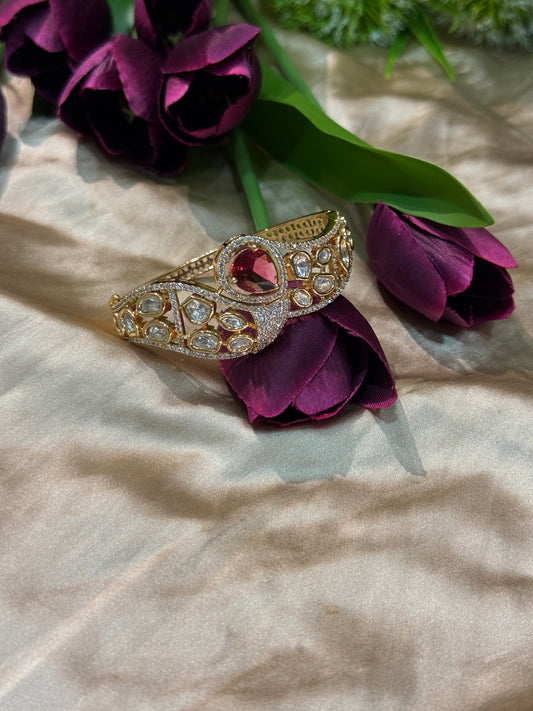 Aaradhya Pink Polki Heritage Kada