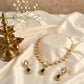 Vrinda Golden  Polki Necklace Set
