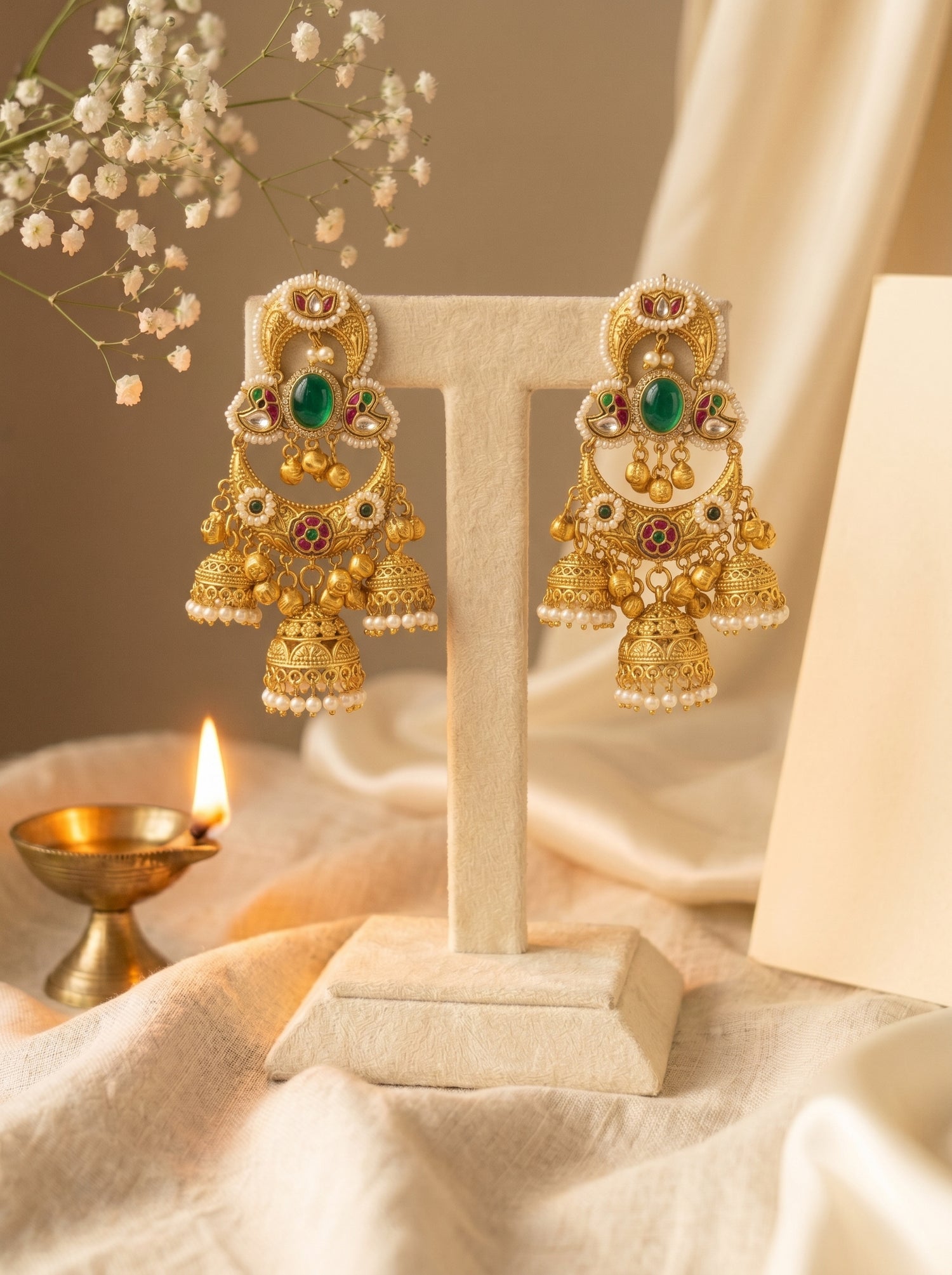 Multi-Jhumki Earrings