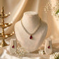Aanya Radiance Necklace Set, comes with 5 colors (Ruby,emerald,navy blue,pastelgreen,pastel pink)