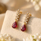 Aanya Radiance Necklace Set, comes with 5 colors (Ruby,emerald,navy blue,pastelgreen,pastel pink)