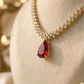 Aanya Radiance Necklace Set, comes with 5 colors (Ruby,emerald,navy blue,pastelgreen,pastel pink)