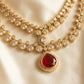 Divya Ruby Polki Necklace Set