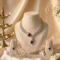 Diya Maroon Majesty Necklace Set