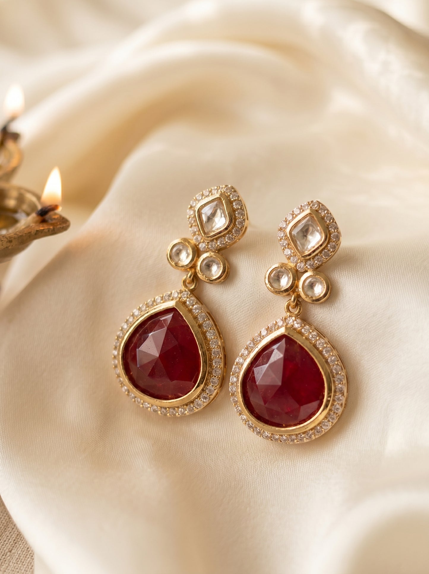 Divya Ruby Polki Necklace Set