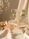 Siya Peridot Green Kundan Earrings