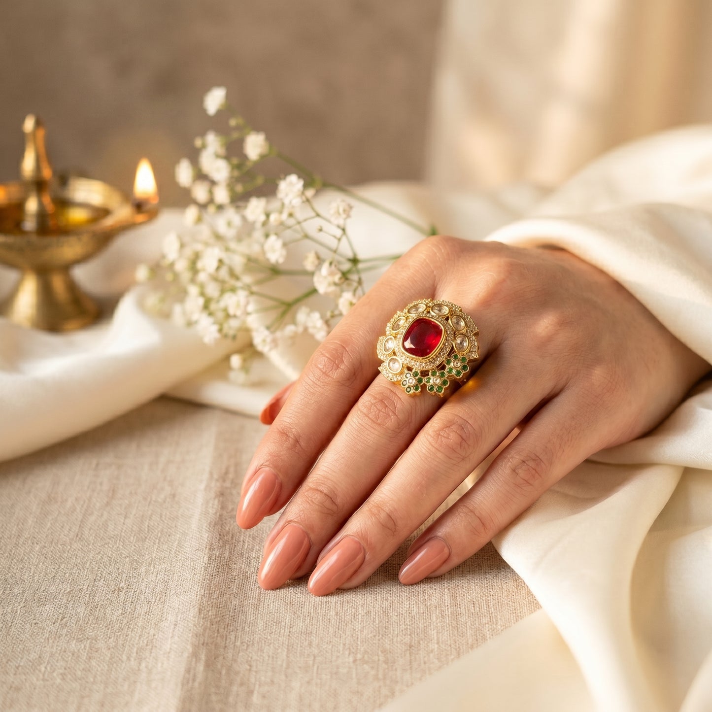 Ritika Grand Polki Ring