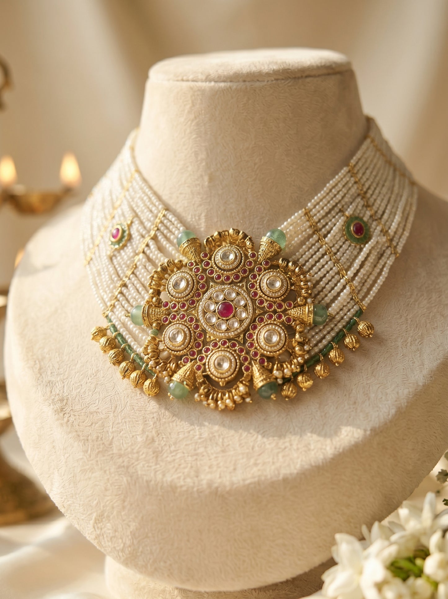 Suramya Heritage Kundan Necklace Set