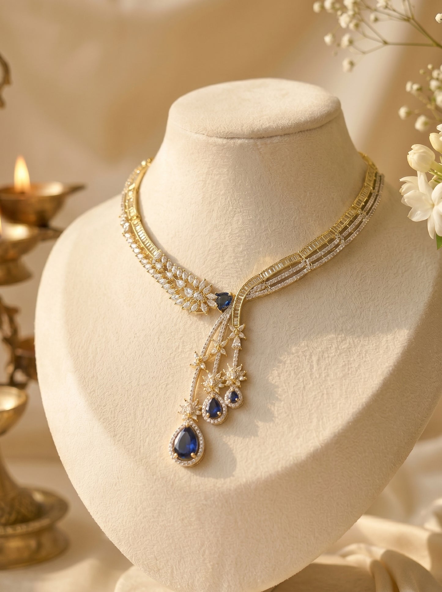 Anaya Floral Drop Necklace Set