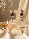 Yamini Ruby Elephant Jhumki Earrings