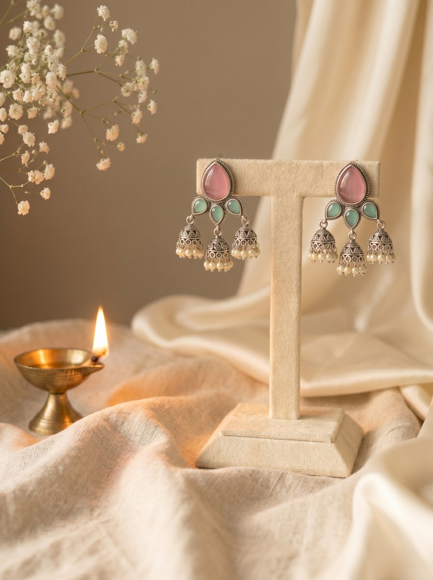 Kavita Triple Jhumki Earrings