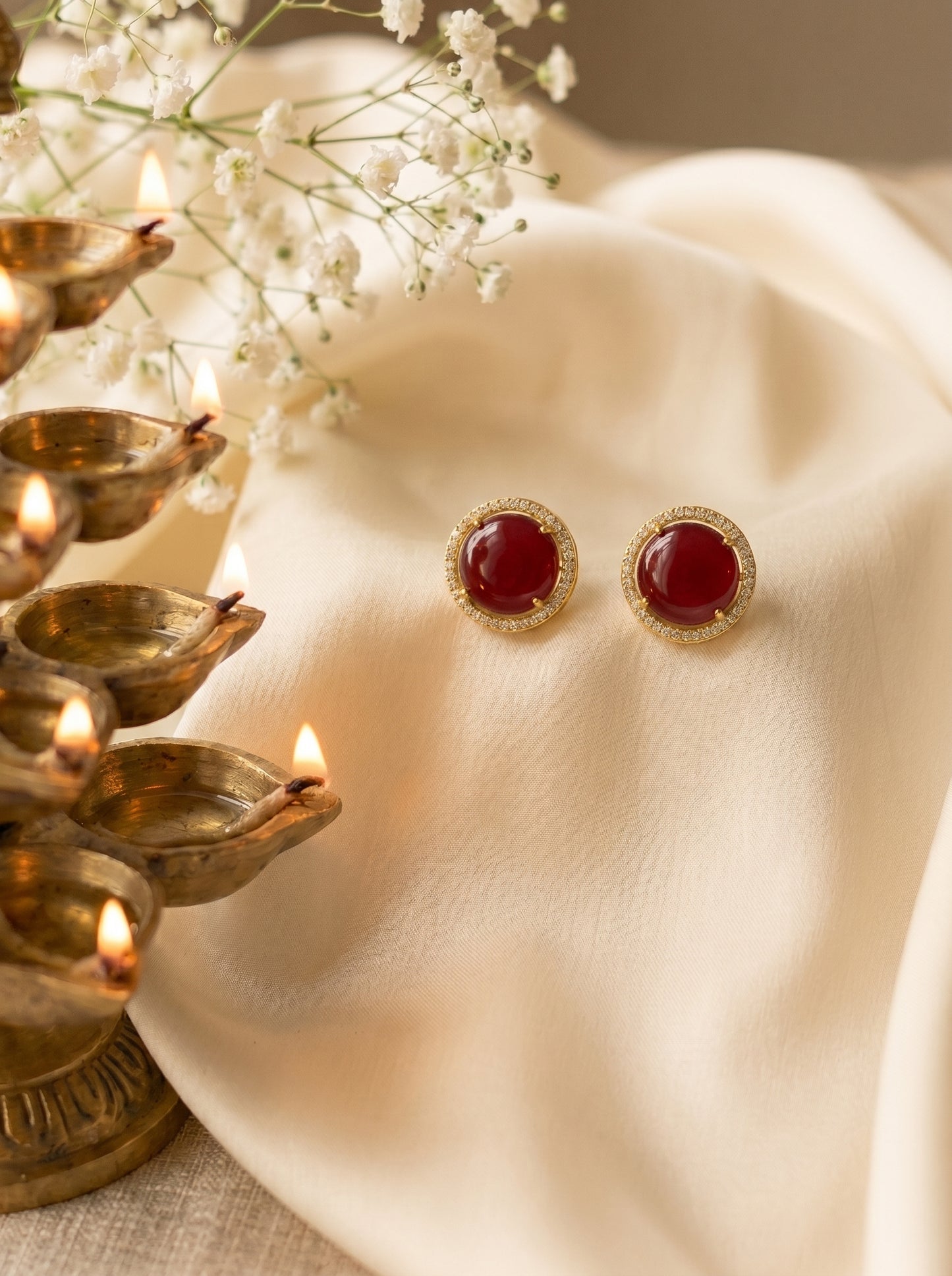 Anjali Ruby Classic Studs