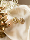 Hetal Clear Polki Oval Studs