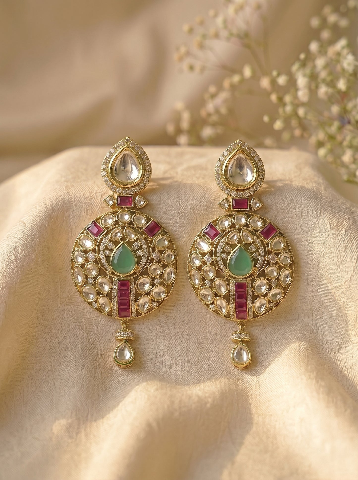 Aaranya Pearl Polki Choker Set