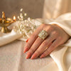 Samara Clear Polki Floral Ring
