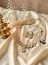 Mayura Pearl Polki Necklace Set