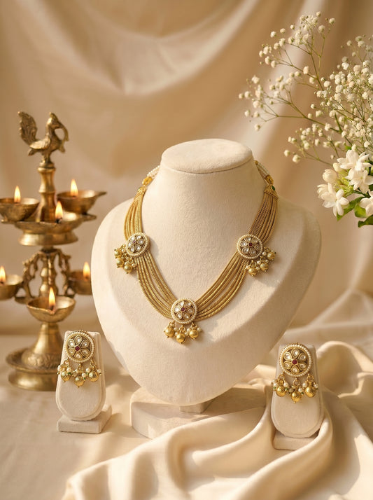 Charvi Antique Gold Statement Set