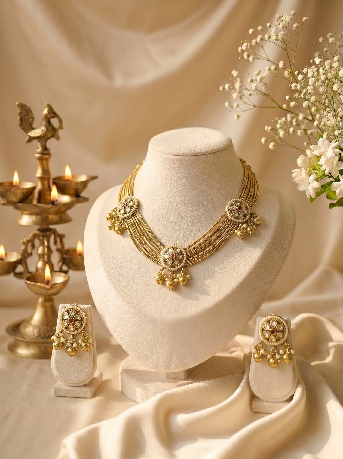 Charvi Antique Gold Statement Set