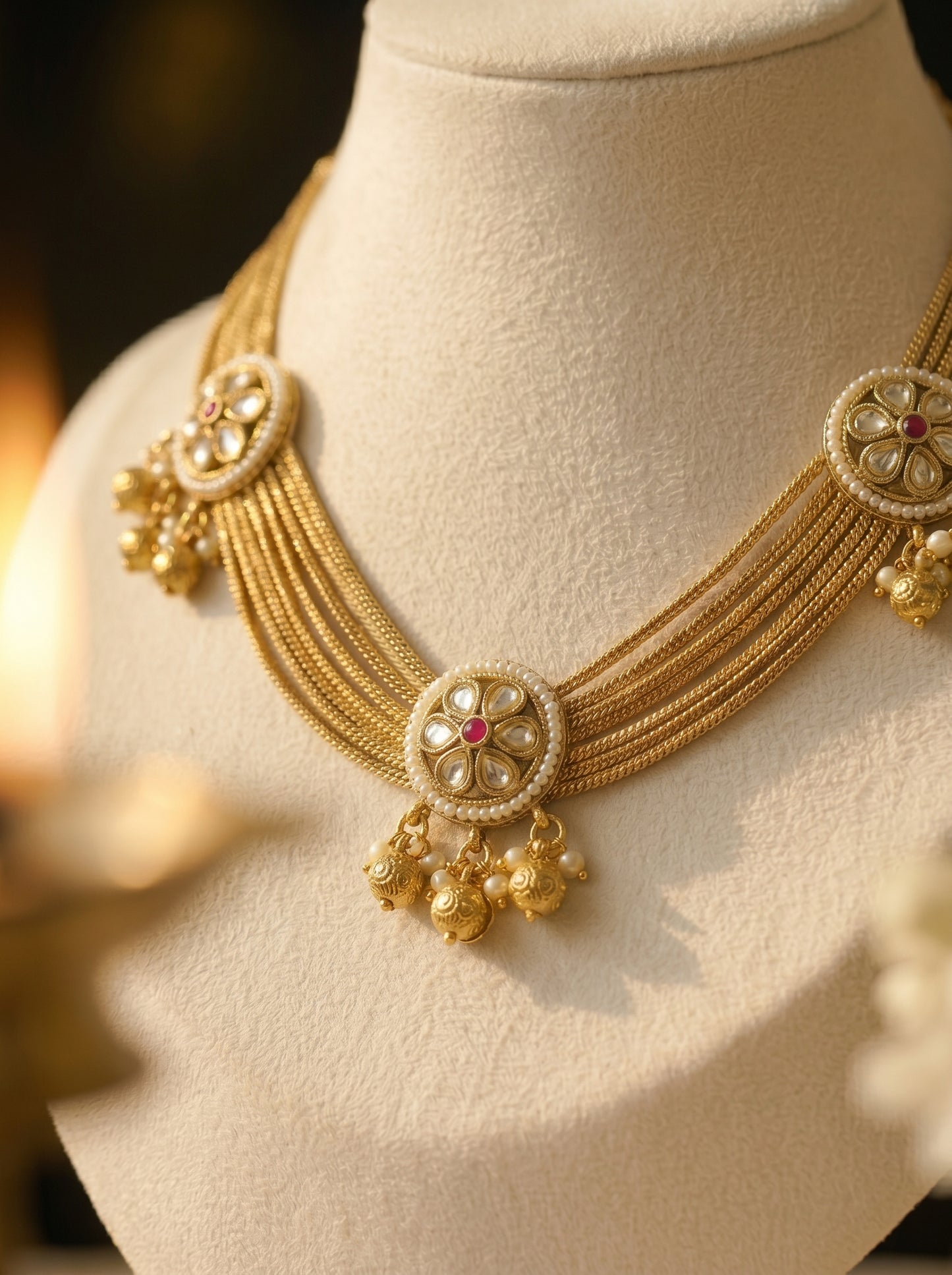Charvi Antique Gold Statement Set