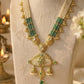 Eshana Emerald Pearl Heritage Pendant Set