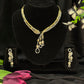 Anaya Dual-Tone Floral Drop AD Necklace Set