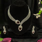 Diya Maroon Majesty AD Necklace Set
