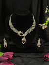 Diya Maroon Majesty AD Necklace Set